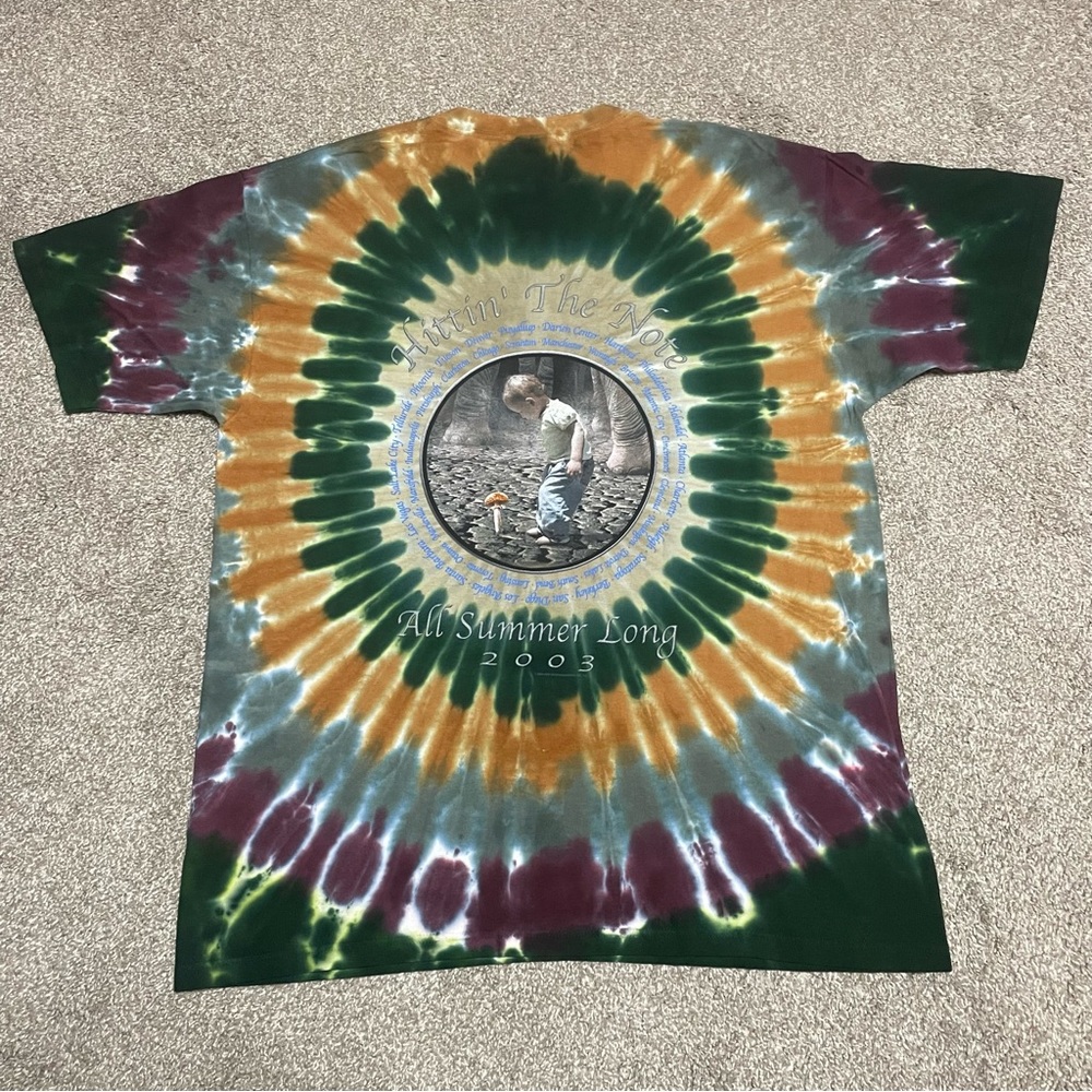 2003 The Allman Brothers Band Hittin the Note All Summer Tie Dye T-Shirt Size XL - Picture 3 of 6
